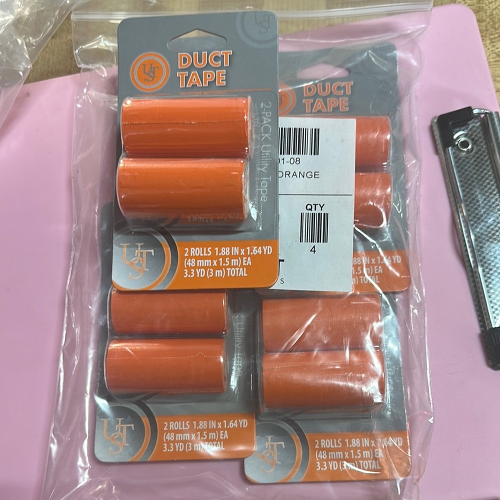 Bright Orange Duct Tape for Office Shipping Supplies - Picture 4 of 5